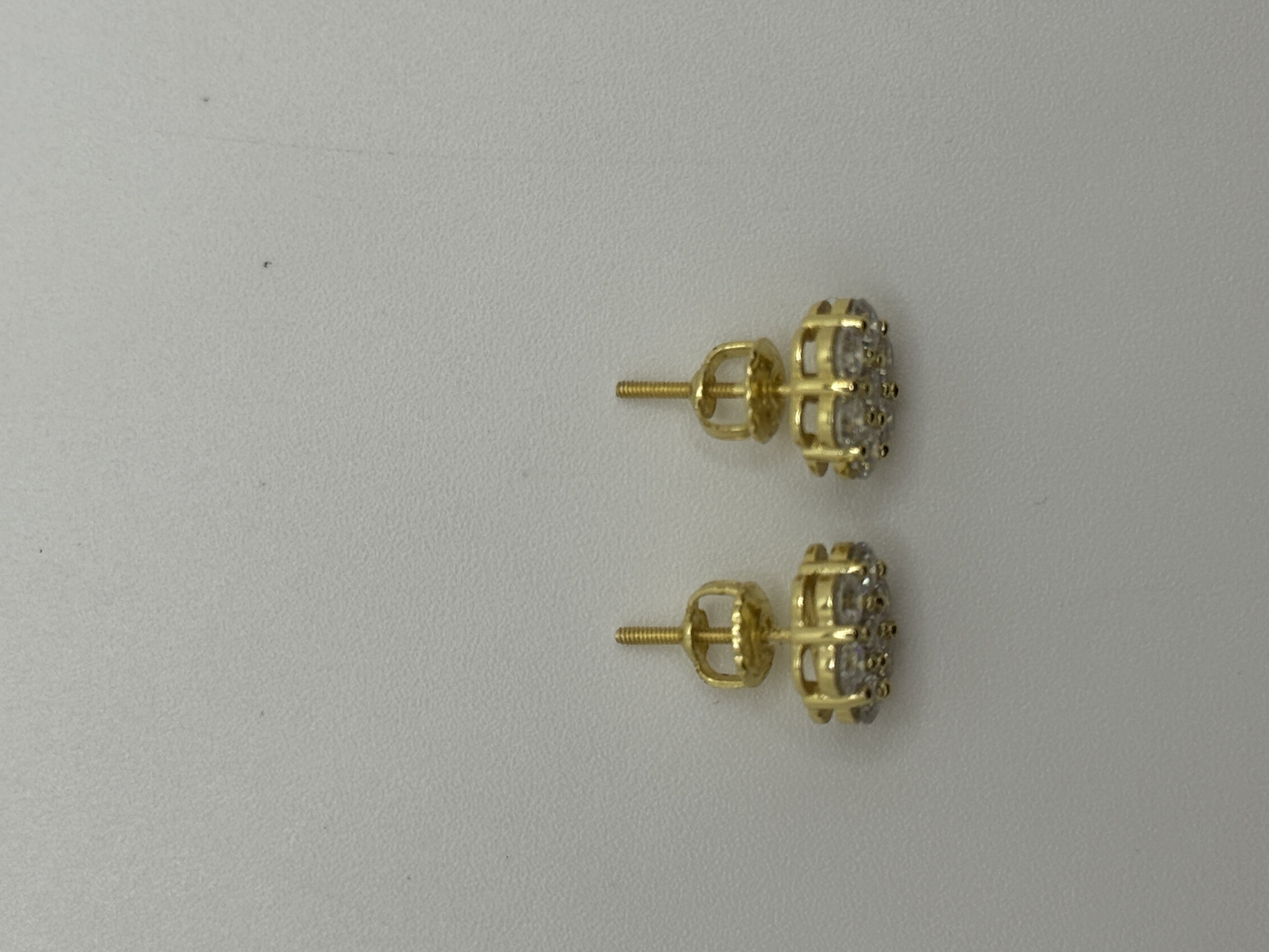 9MM Diamond Cluster Stud Earrings 1.4ct