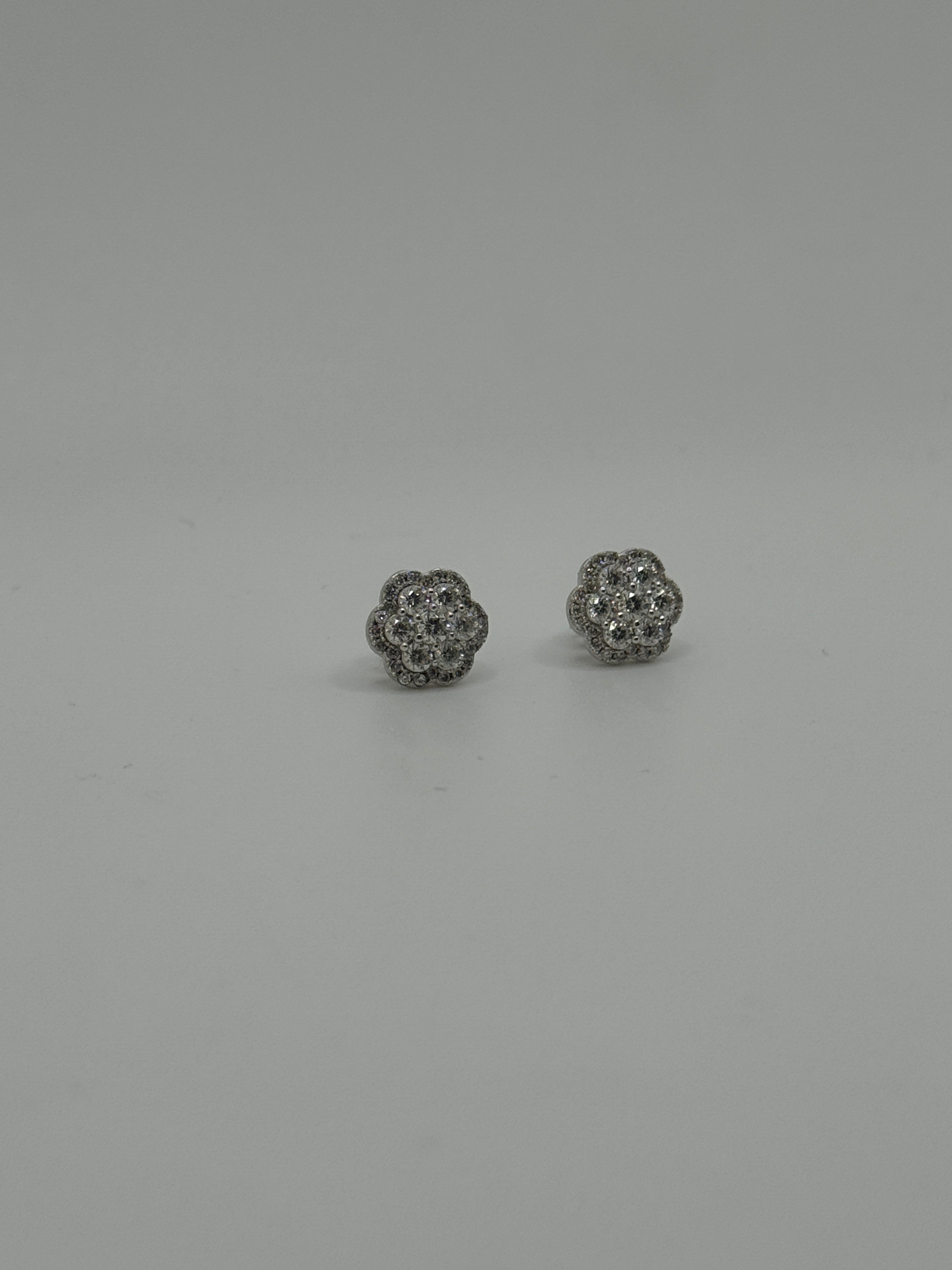 10MM Flower Cluster Earrings