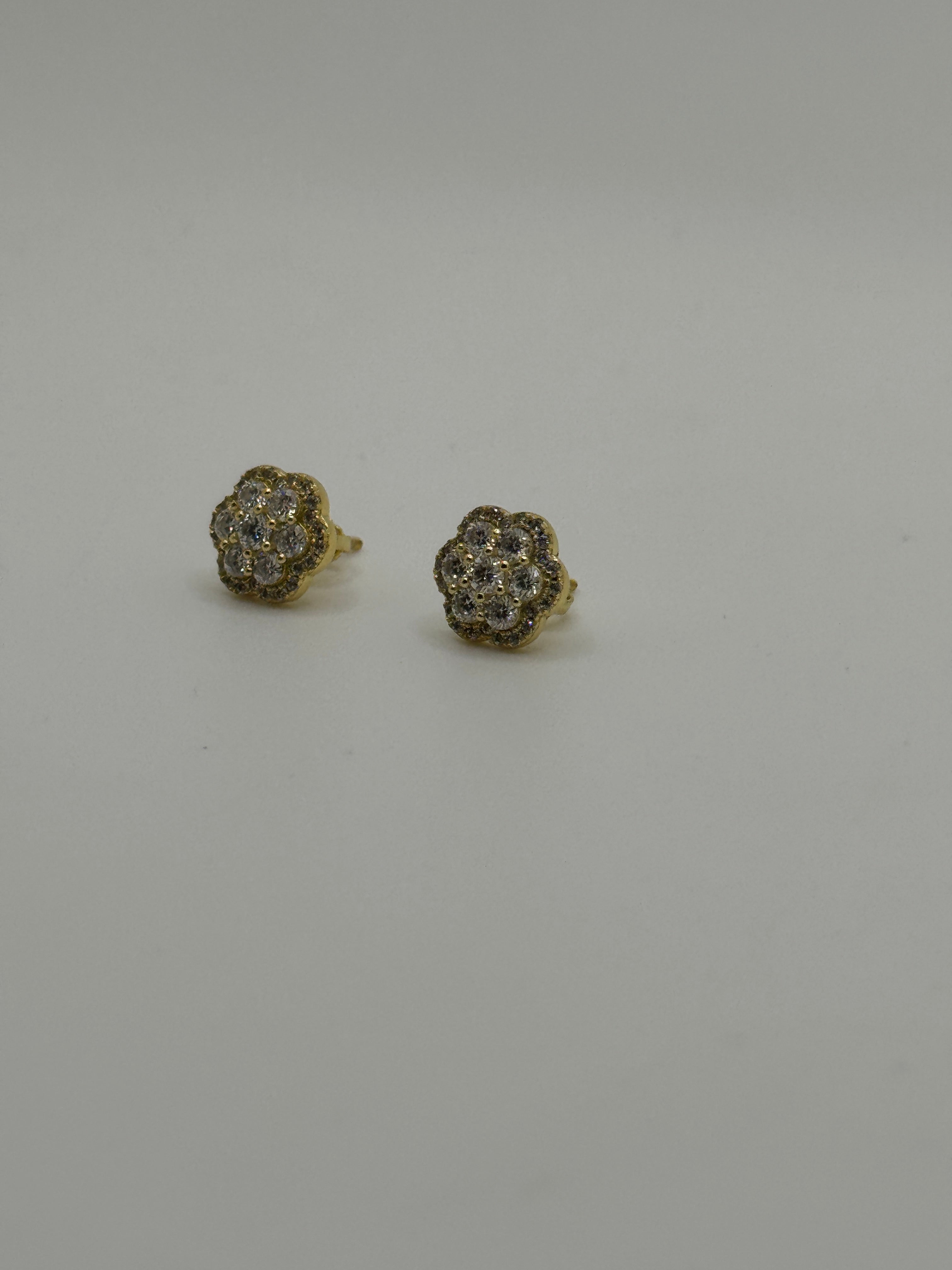 10MM Flower Cluster Earrings