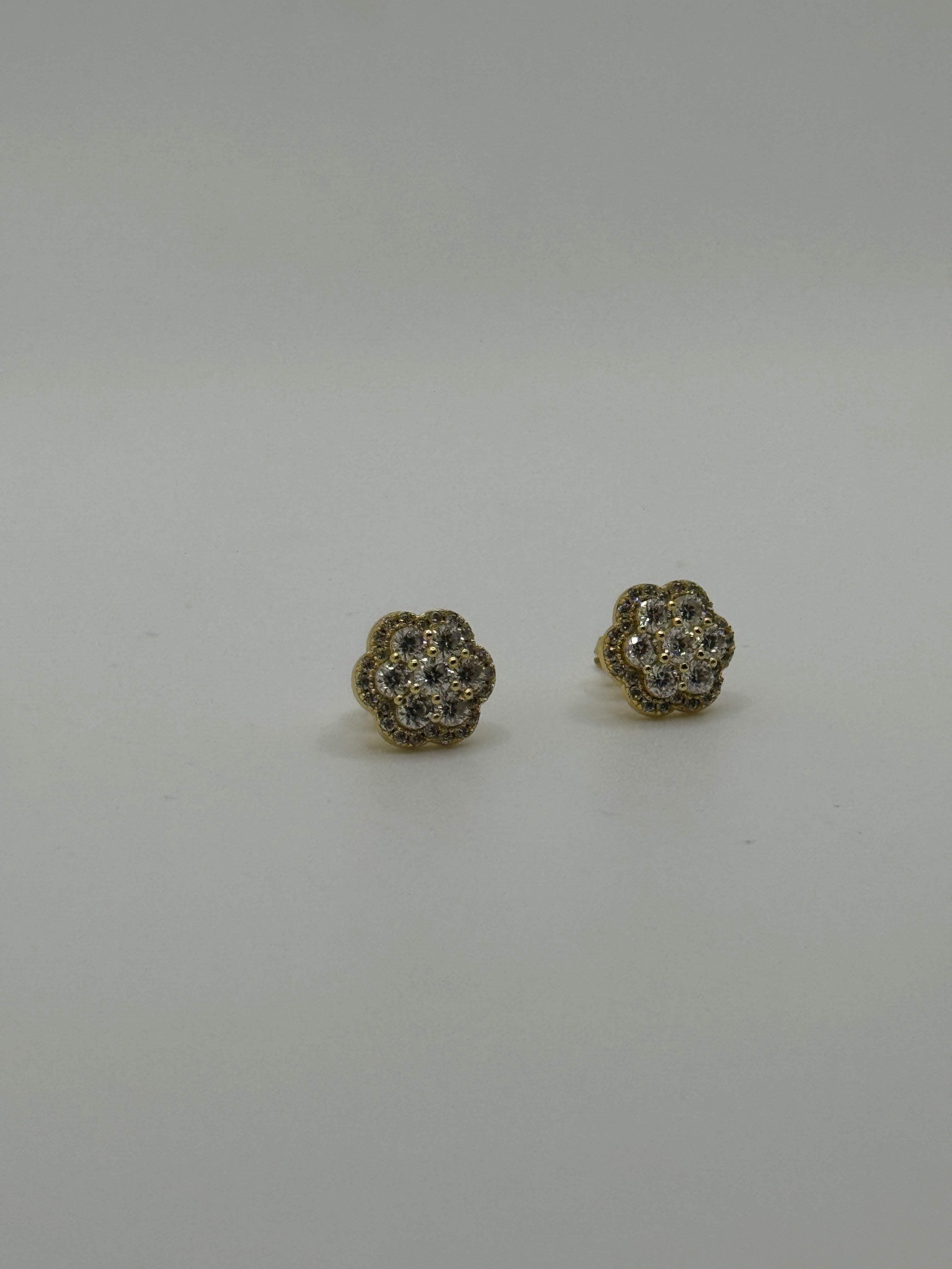 10MM Flower Cluster Earrings