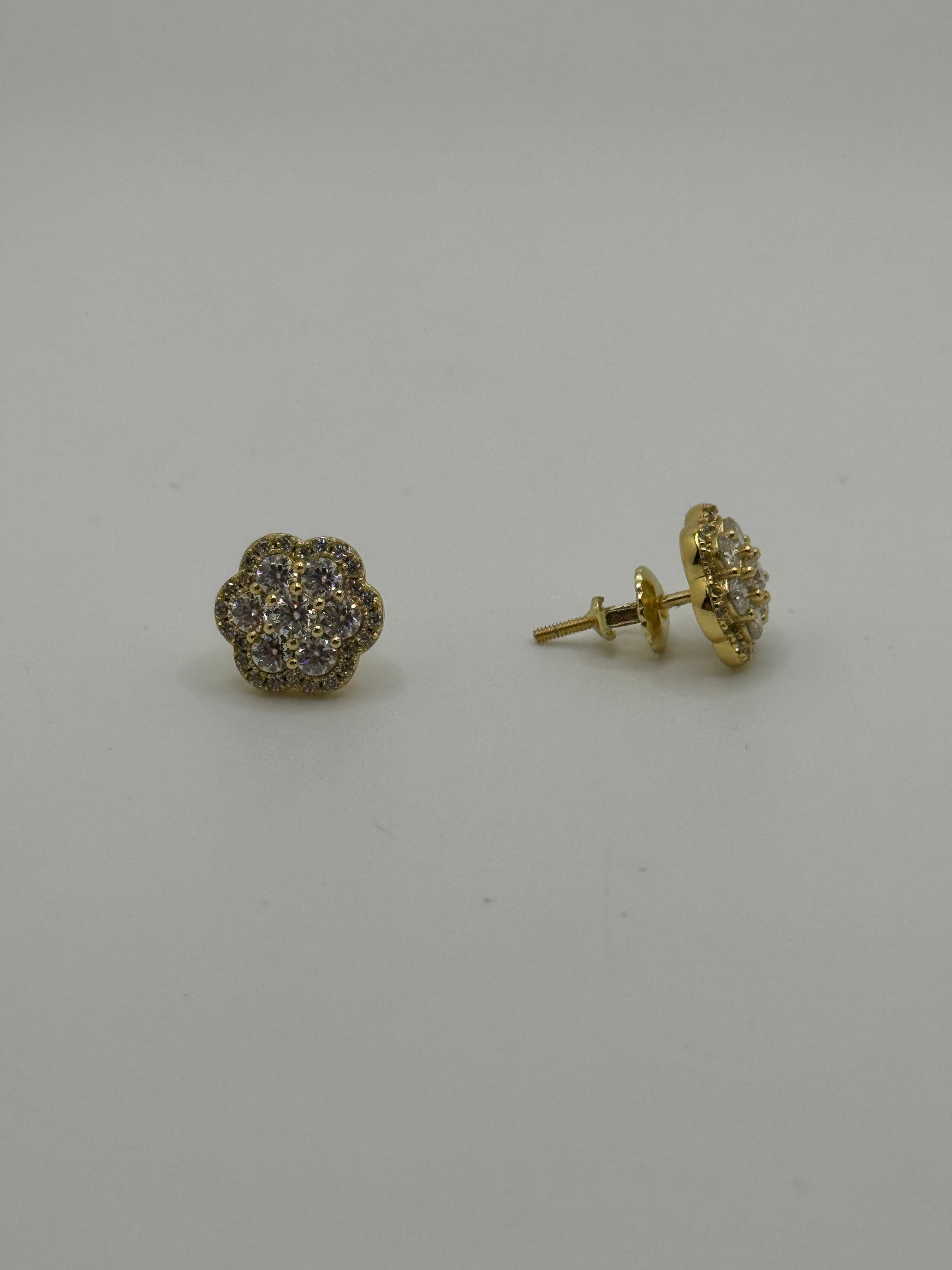 10MM Flower Cluster Earrings