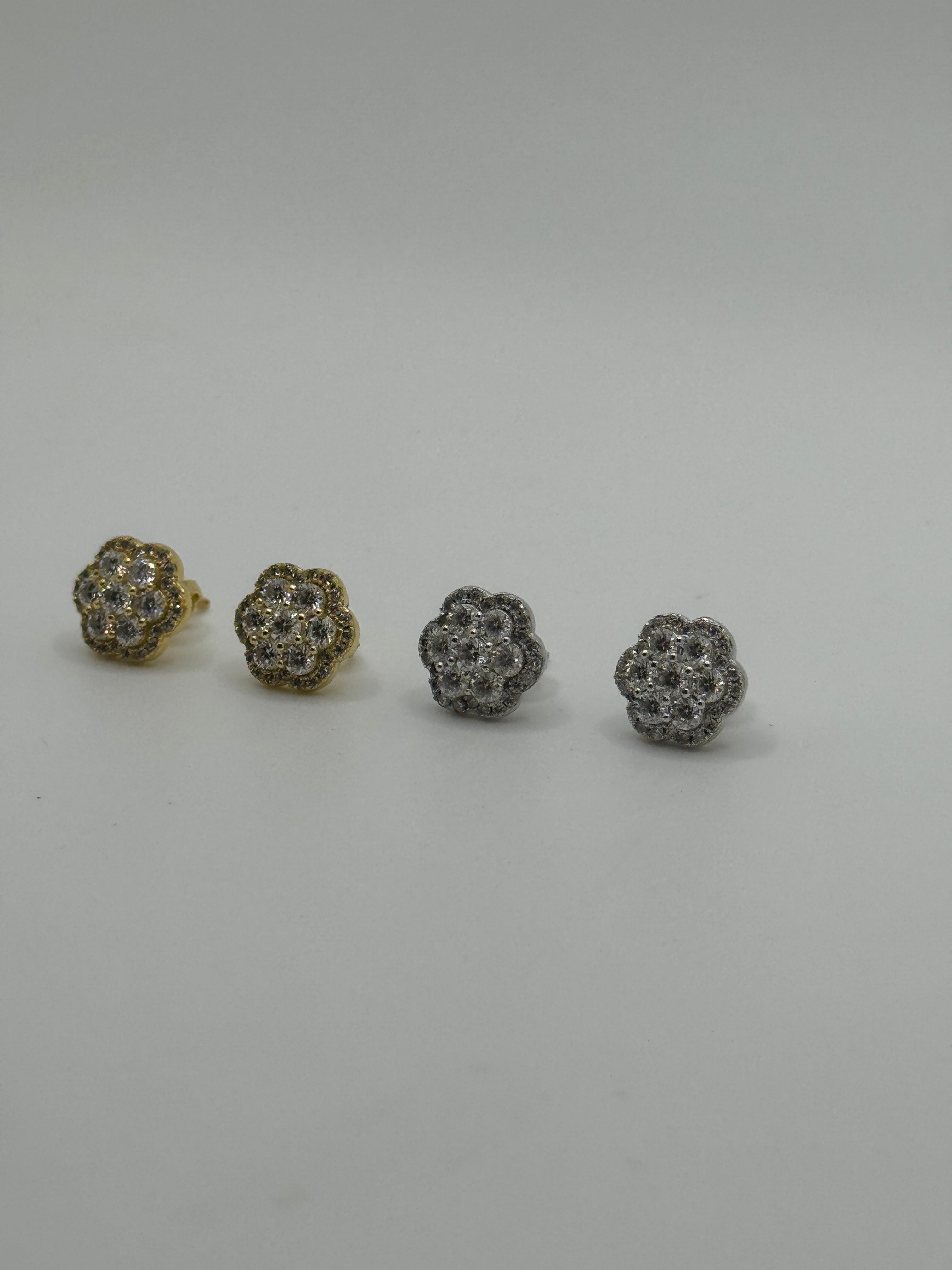 10MM Flower Cluster Earrings