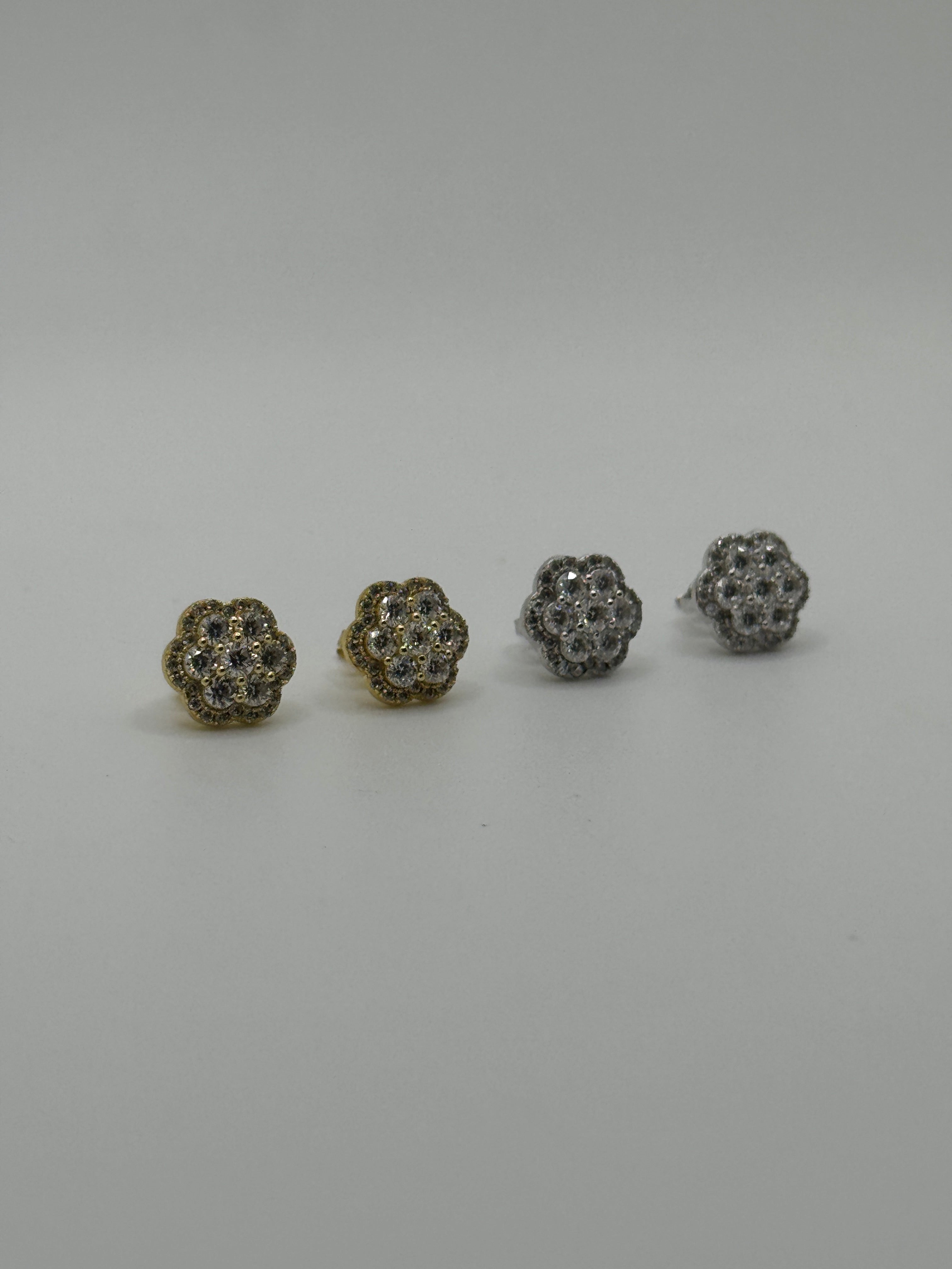 10MM Flower Cluster Earrings