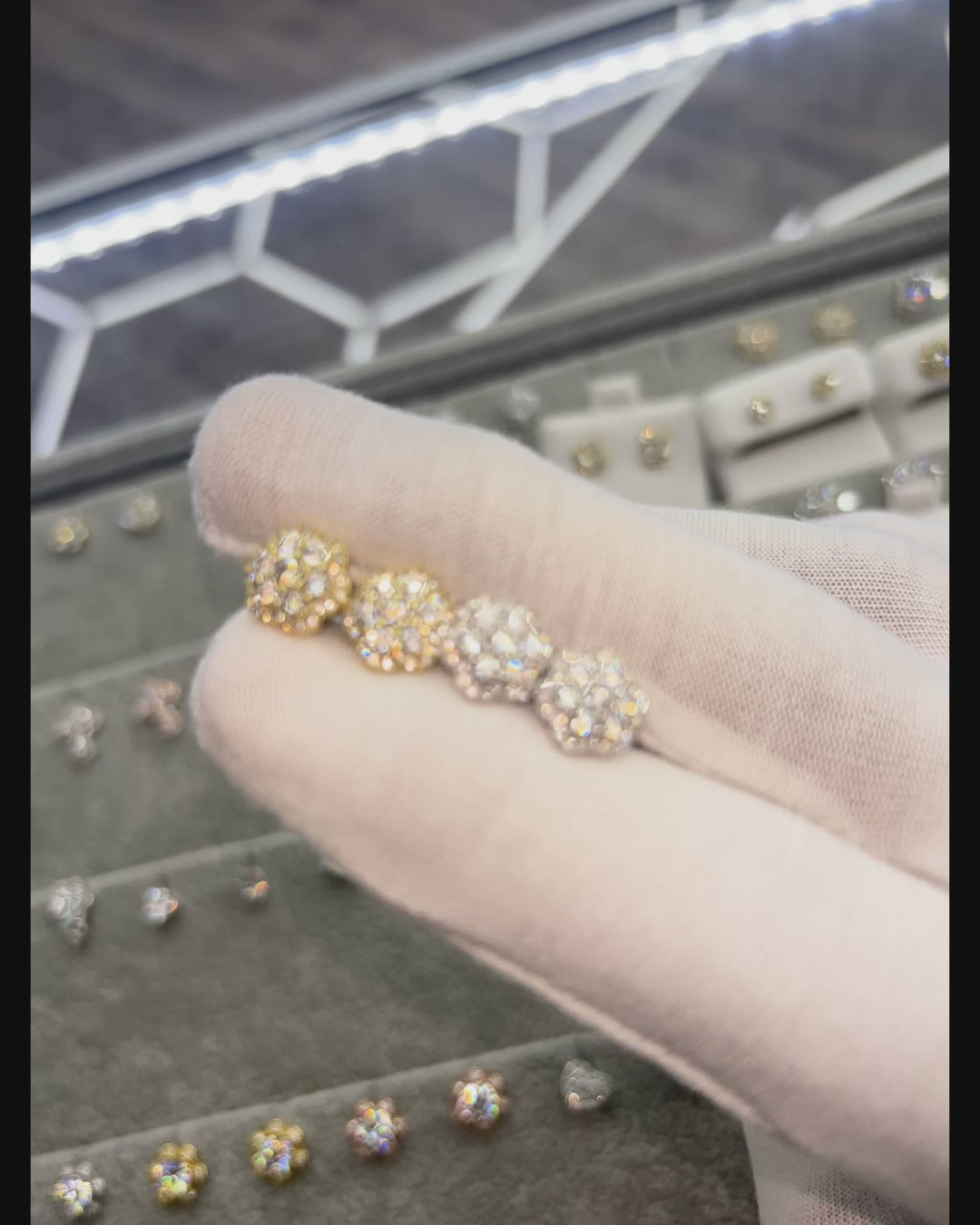 10MM Flower Cluster Earrings